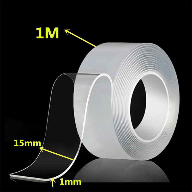Waterproof Transparent Double Sided Nano Tape Reuse Home Tapes Adhesives Porcelain Wood Metal Plastic Super Glue