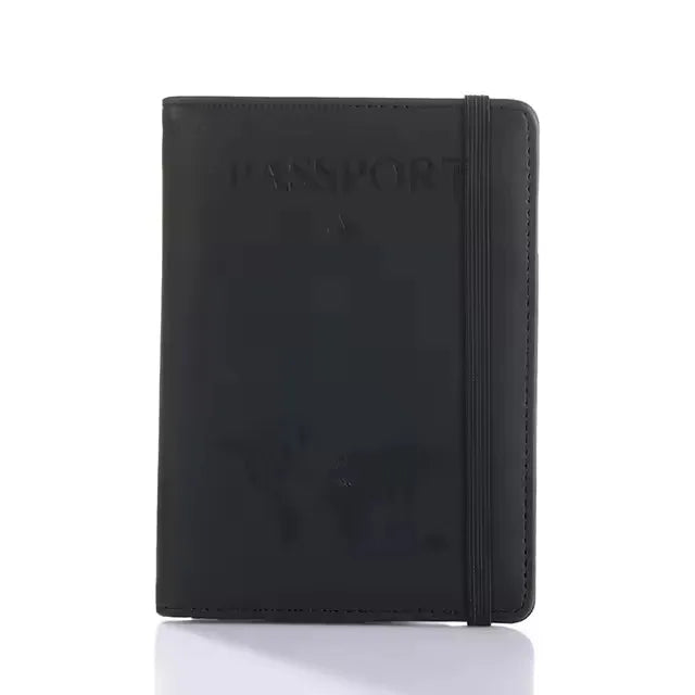 Vintage RFID PU Leather Passport Cover Multi-Function Wallet Case with ID Bank Card Slots for Women & Men Travel Accessory