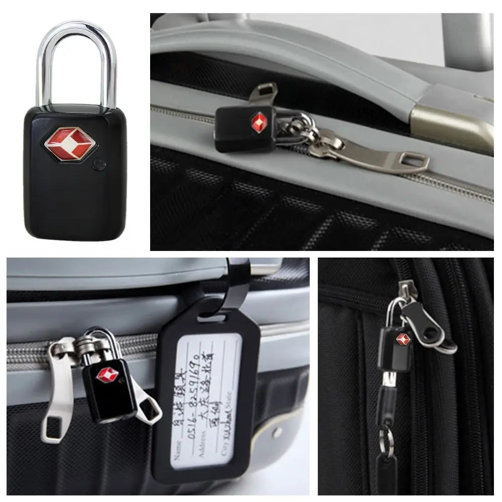 High Security Portable Small Padlock Locks TSA Customs Lock Luggage