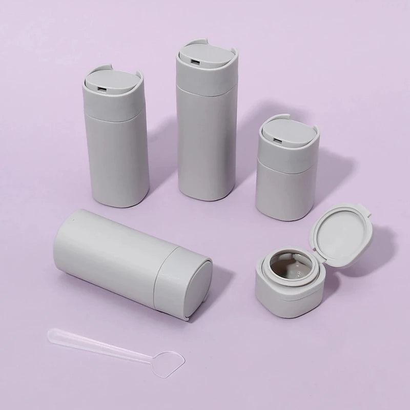 Nordic PE Empty Squeeze Bottles Travel Cosmetic Dispenser Set Shampoo Body Wash Refill Plastic Hose Containers