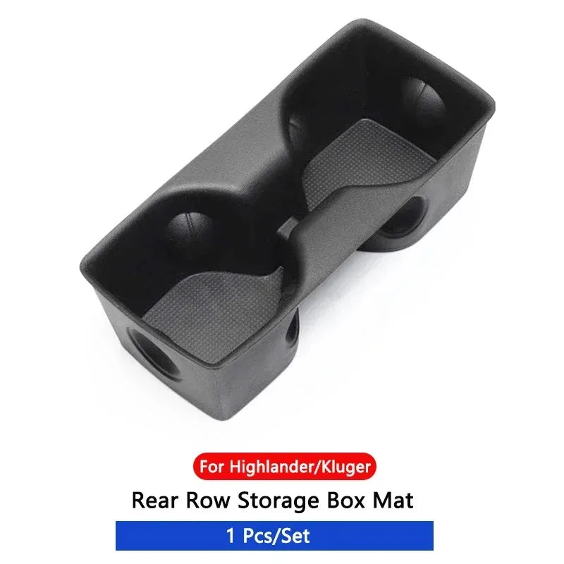Car Water Cup Storage Box Rear Row Armrest Water Cup Holder Fit For Toyota RAV4 Highlander Kluger Harrier Venza Accessories