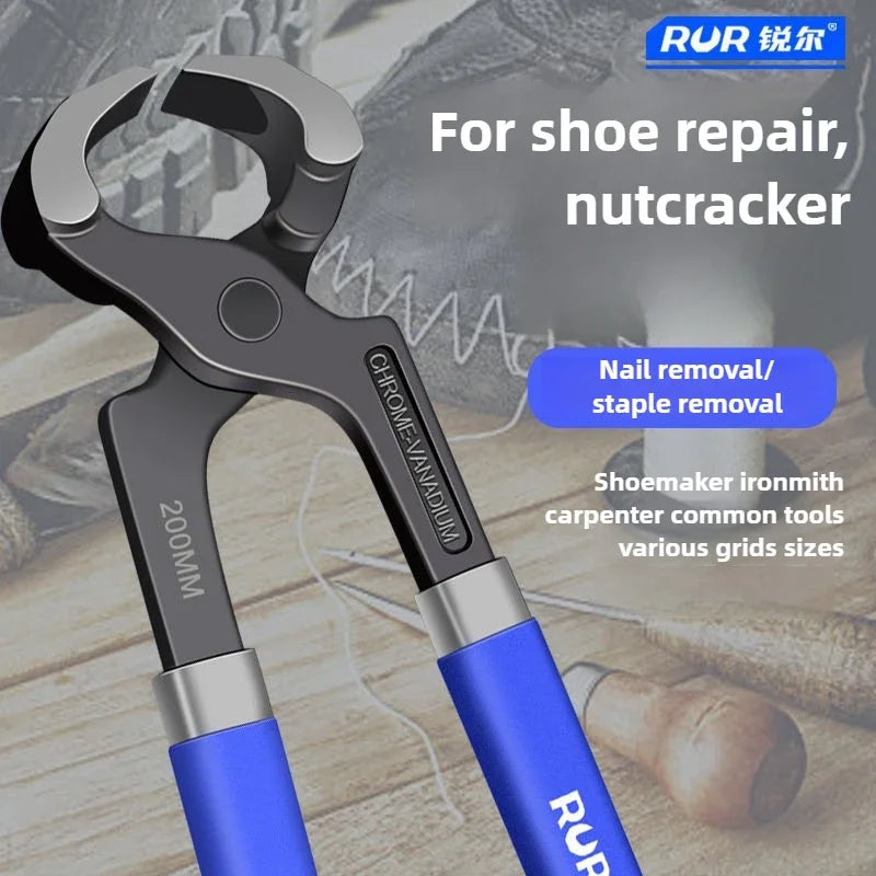 Tower Pincers Non-slip Grips Pliers Flat Mouth Cattle Horse Hoof Nippers Snips Puller Hand Tools Pulling Nails Cutting Wires