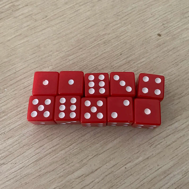 10pcs/set Square Corner Point Dice  Board Games Accessories 16mm