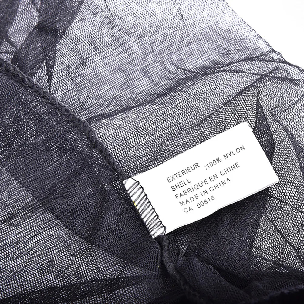 Ultra-Lightweight Anti-Bite Mesh Net Pants for Outdoor Hiking Camping Fishing Gardening Travel with Ankle Protection Black