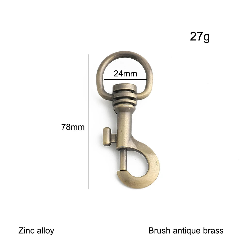 10/40/80PCS 15-20-25-32-38mm Detachable Snap Hook Swivel Clasp Rotating Buckle For Crossbody Bags Dog Collar Rope Accessories