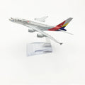 JASON TUTU 16CM Asiana Airlines Airbus A380 Aircraft Model Planel Airplane Diecast Metal Planes Collect Gifts