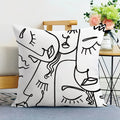 Black and White Ins Style Double-sided Printed pillow cover Short plush Suitable living rooms bedrooms sofas throw cushion cover