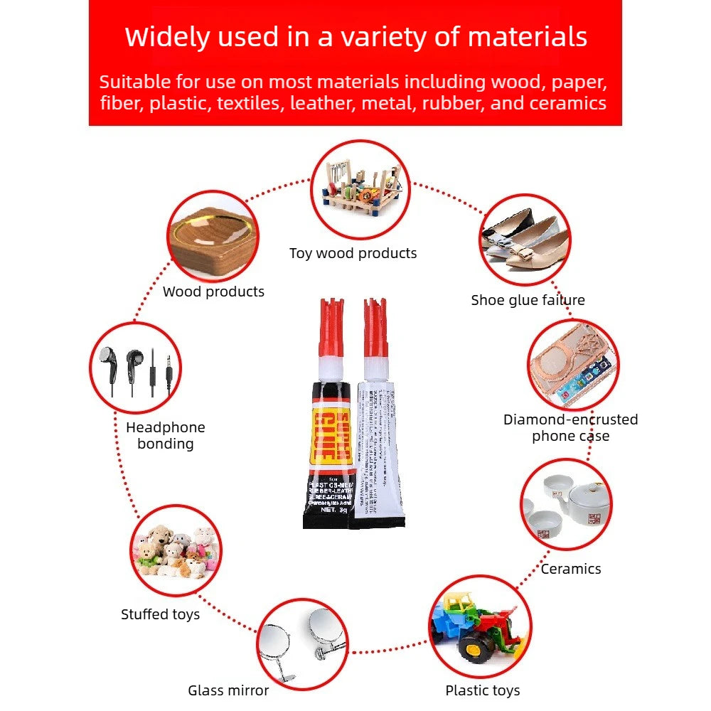 Liquid Super Glue 502 Adhesive For Super Strong Shoes Repair Wood Rubber Metal Glass Cyanoacrylate Instant Bond Leather Nail Gel
