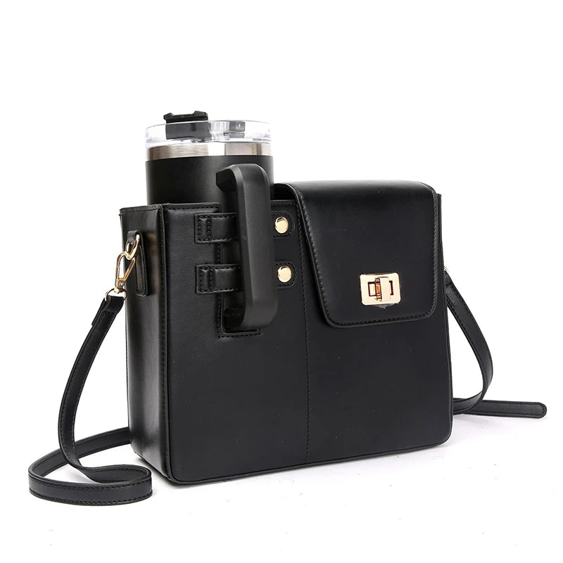 Outdoor Water Bottle Bag Portable Crossbody Multifunctional Universal Protection Pouch Single Shoulder Solid Color Storage
