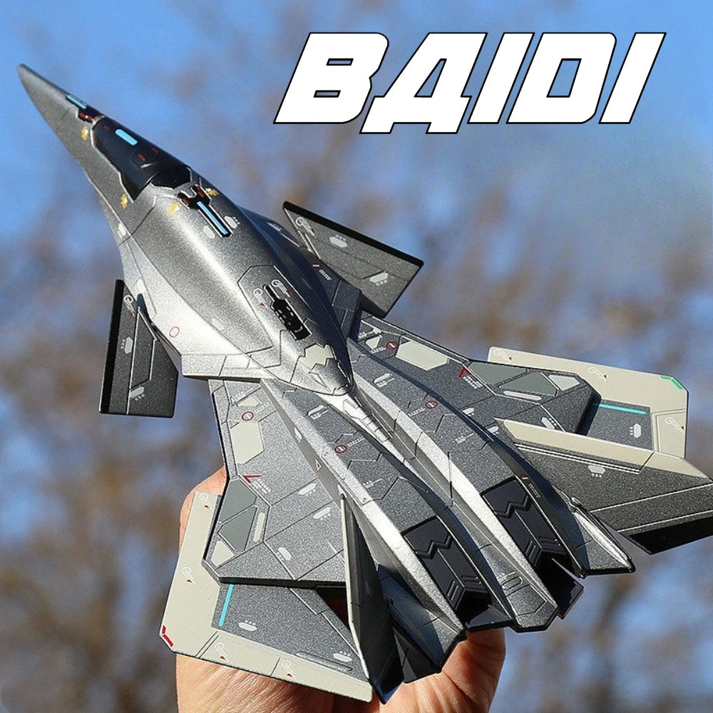 Scale 1:50 1:144 Baidi Aerospace Fighter Toy Model Car Zinc Alloy Body Movable Parts High Simulation Aircraft Desk Decoration