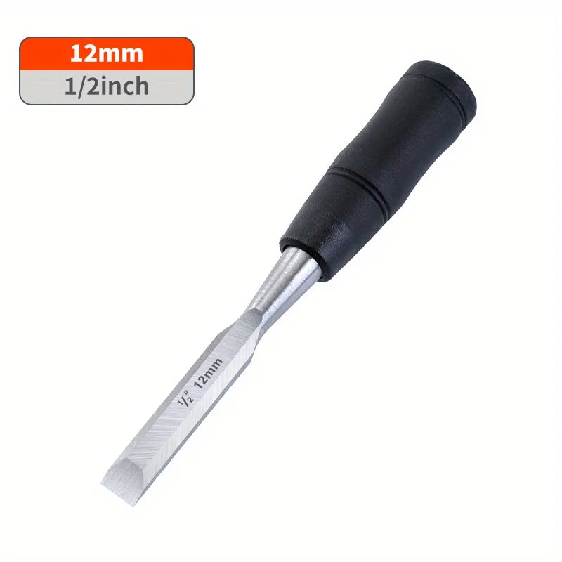 1PC Wood Chisel 7.5 Inch Carbon Steel Mn65# Chisel with Hammer End and Anti-Slip Handle Carpentry Tools for Woodworking