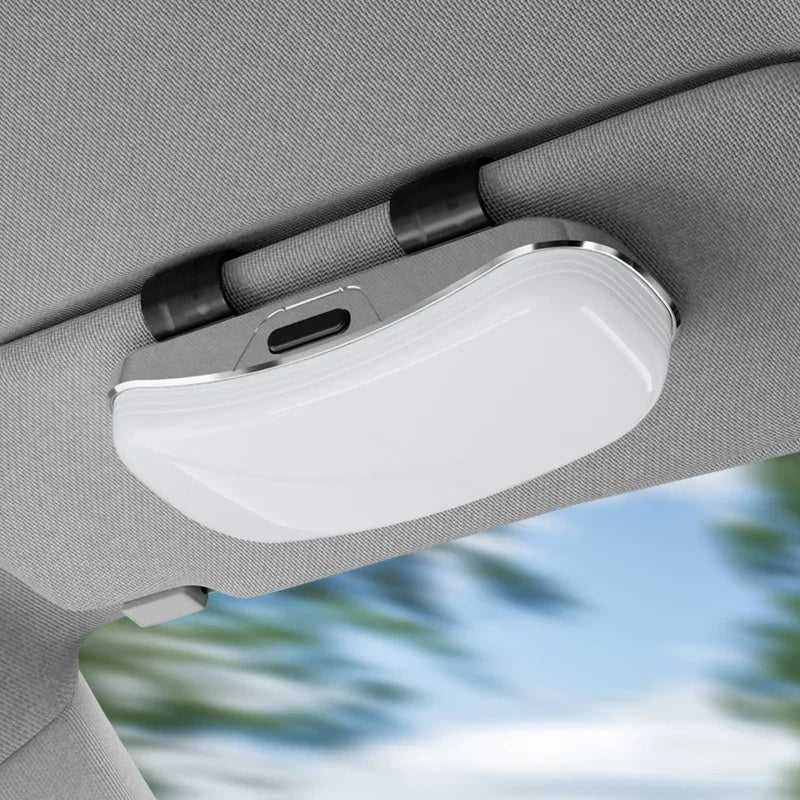 Luxury Car Glasses Case Universal Sun Visor Sunglasses Holder Box Anti Scratch Eyeglasses Protection Case One Hand Operation