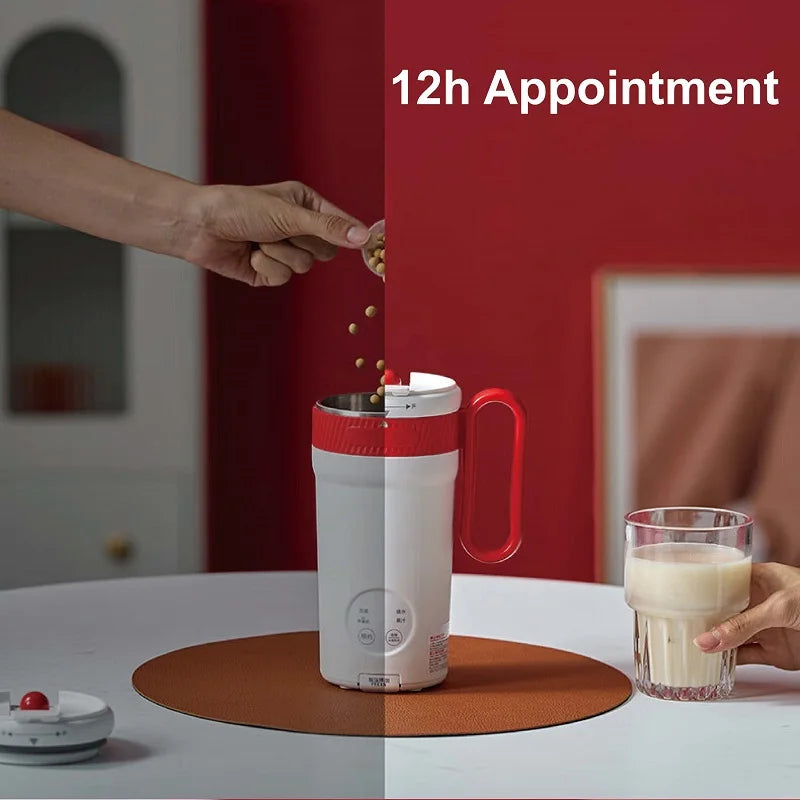 350ml Electric Soy Milk Machine Filter-free Wall Breaker Multifunction Soy Milk Cup Reservation Mixer Portable Mini Juice Cup