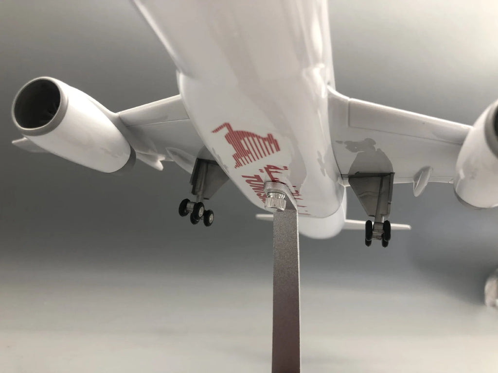 47cm Model Airplane TUNISAIR a330 Resin Scale Plane Model with Landing Gear Wheels Light(Touch or Sound Control) Collected Gift