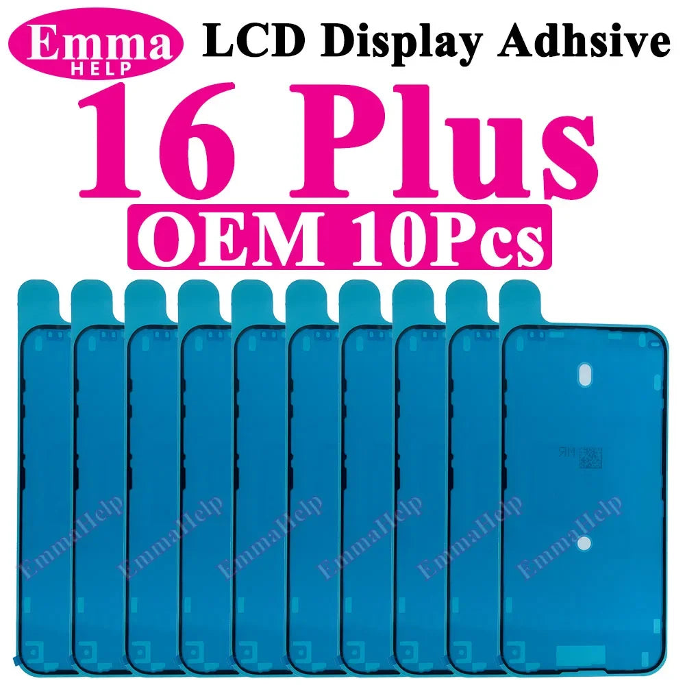 10pcs Waterproof Seal Sticker Back Cover Side For iPhone 16 Plus 15 Pro Max 14 16E Front LCD Display Adhesive Tape Seal