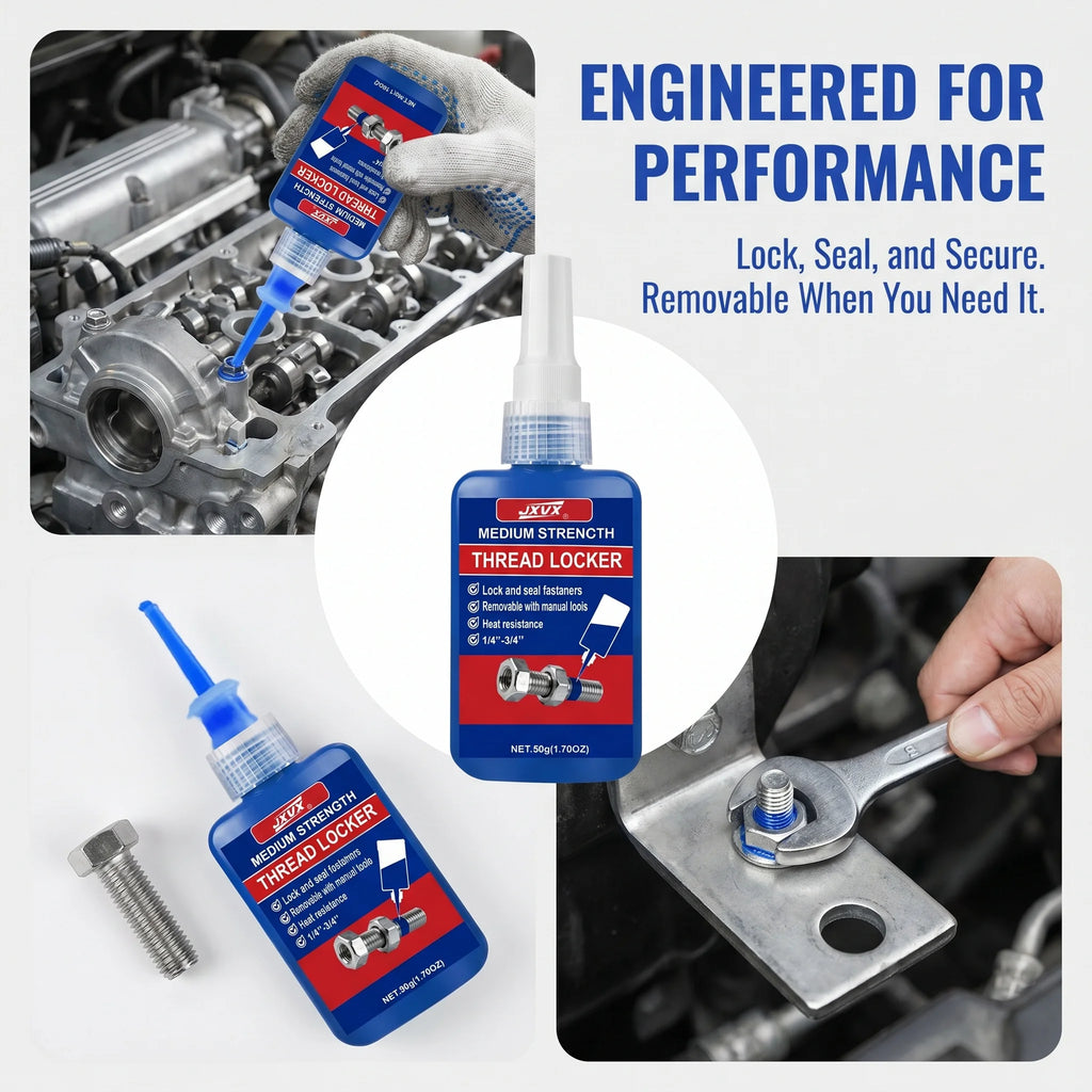 New 50ml Screw Glue, Fast Curing Thread Fixing Agent, Anaerobic Adhesive, Corrosion Resistant, Anti-Shedding, Medium Strength Blue Thread Fixer