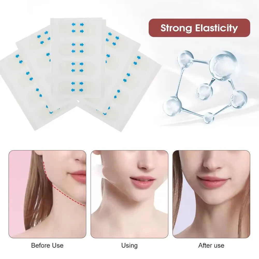 40/120PCS V-Shape Face Wrinkle Sagging Skin Adhesive Tape Lifting Face Stickers Invisible Transparent Thin Face Patche Lift Tool