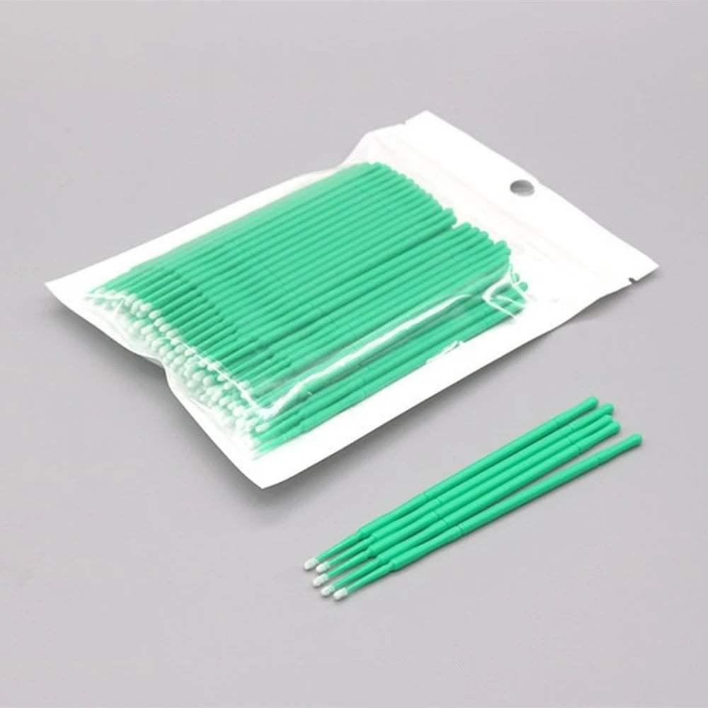 100pcs/lot Micro Brushes Make Up Eyelash Extension Disposable Eye Lash Glue Cleaning Brushes Free Applicator Sticks Makeup Tools