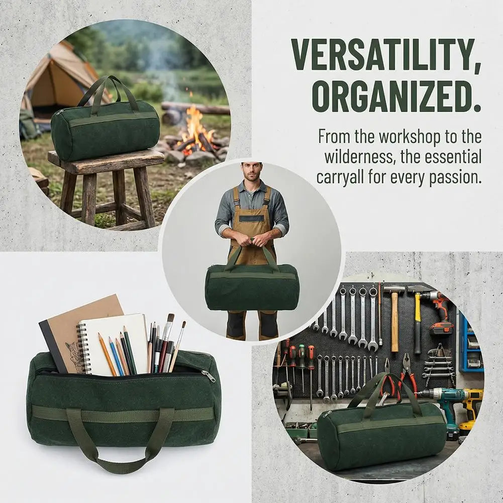 Tool Tote with Handle Easy to Carry Pouch Canvas Tool Bag Handbag Electrician Screwdrivers Storage Bags Handbags