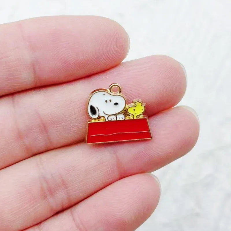 10pcs Cute Card Puppy Series Pendant, DIY Jewelry Making Earrings, Keychains, Jewelry Accessorie