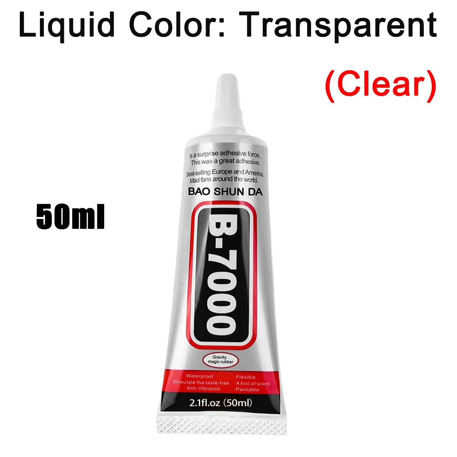 b7000 Cell Phone Adhesive,Transparent Glue, Screen Glue for Jewelry, Glass Fabric Craft Paper Wood, Waterproof, High-Performance