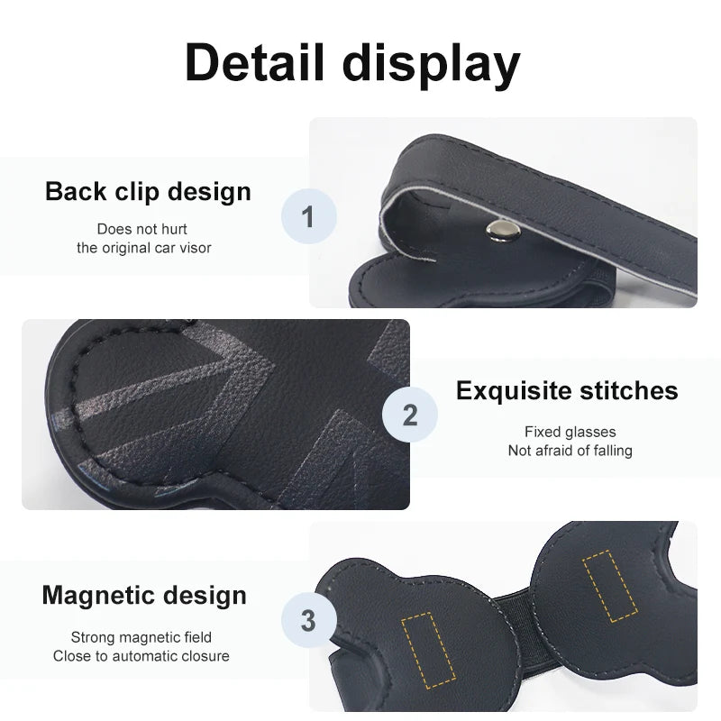 Car Sun Visor Glasses Clip For Mini Cooper F56 F55 F60 R56 R60 J01 J05 F65 F66 U25 Car Glasses Case Holder Storage Portable Clip