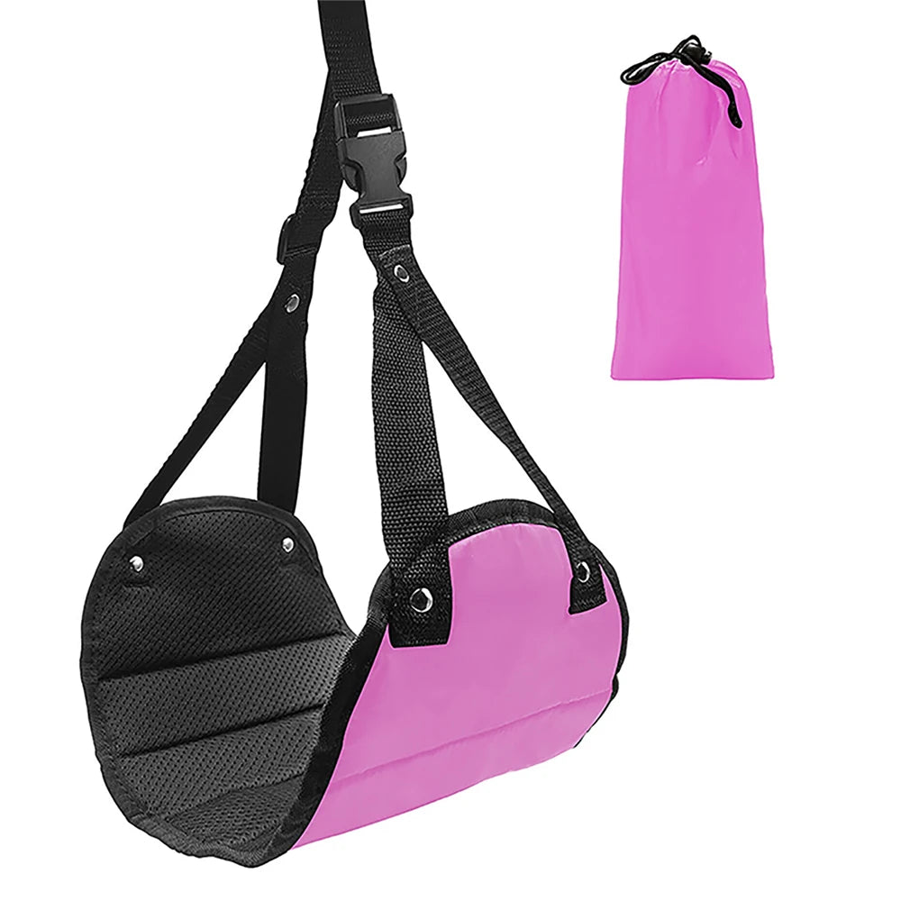 Portable Adjustable Footrest Hammock for Airplane Travel Long Flight Bus Train Office Travel Accessories for Leg Rest Foot Sling