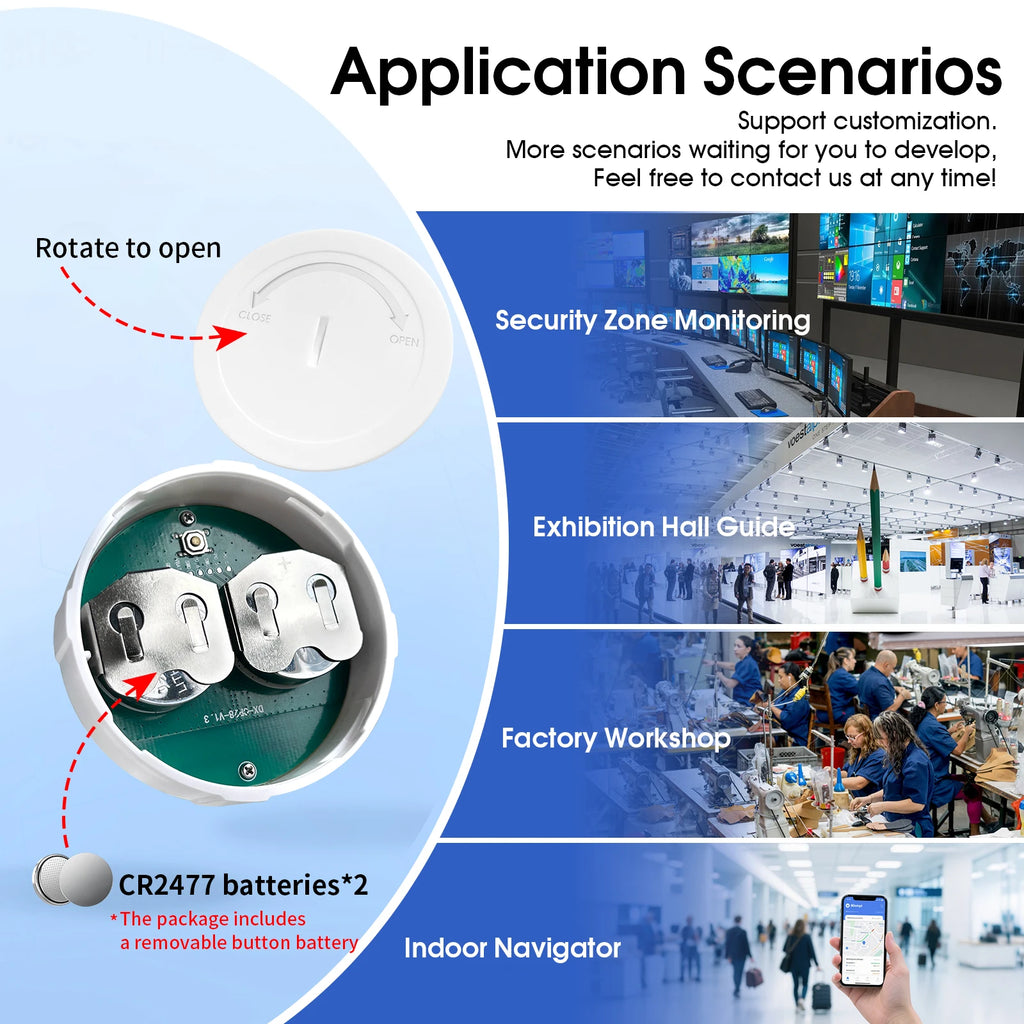 DX-SMART 120m Long Range size Smallest Eddystone ibeacon Ble Bluetooth Beacon DX-CP28 iot device for indoor tracking beacon