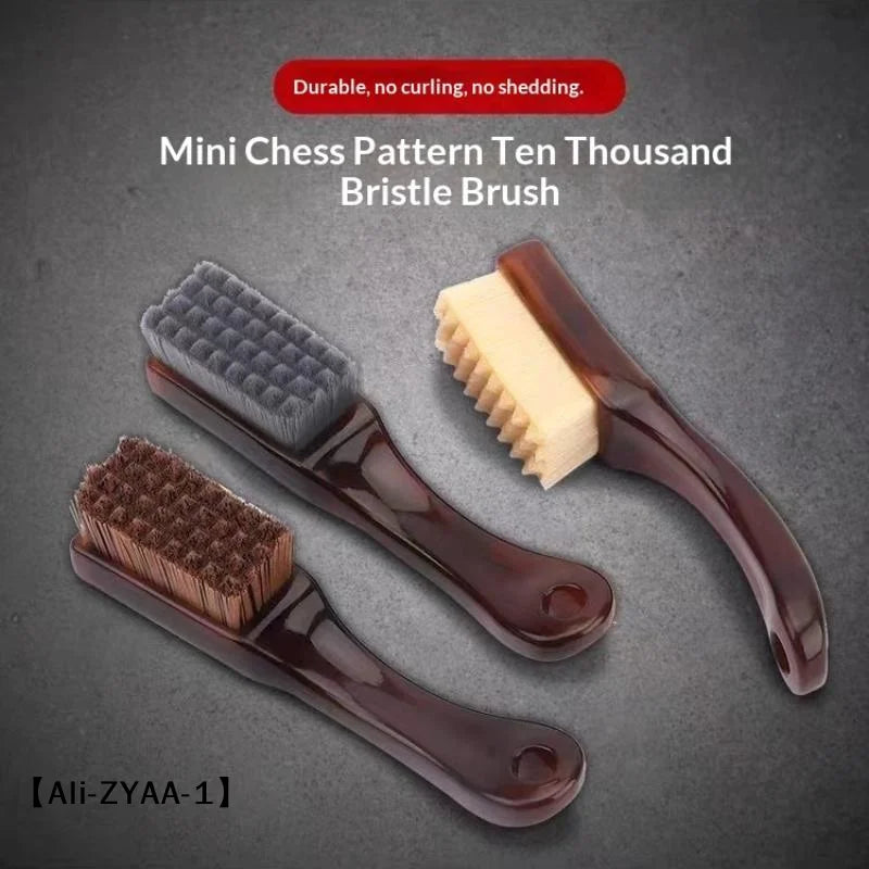 【A】New Portable Checkerboard 10000 Bristle Antique Polishing Brush For Diamond Walnut Olive Pit Deep Cleaning Brightening