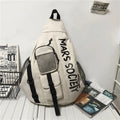 Men's Korean Trend Messenger Shoulder Bag Sports Travel Large Capacity Backpack Female Students Crossbody Chest bolso