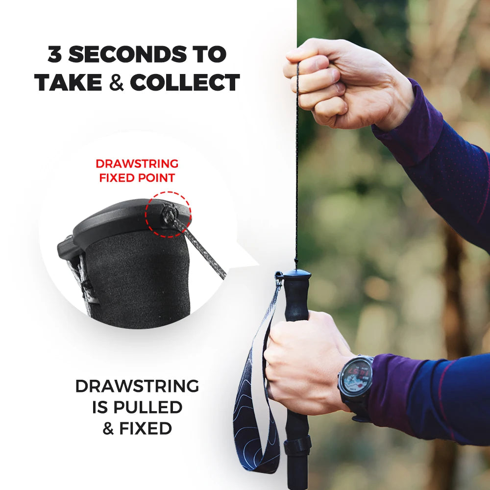 Naturehike 2026 New Carbon Fiber Hiking Poles Ultralight 97g Folding Backpack Trekking Sticks Thicken Travel Camping Poles