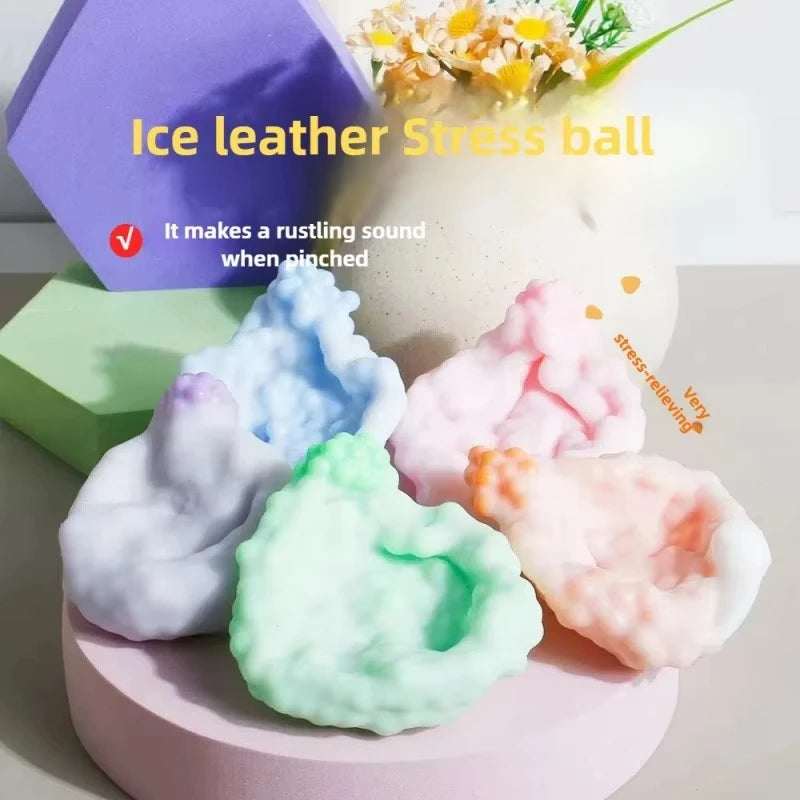 1Pc Jumbo Cheese Cube Stress Ball Big Cheese Shapeable Squeeze Ball Non-Bounce Fidget Toy ASMR Sensory Anti-Stress Festival Gift