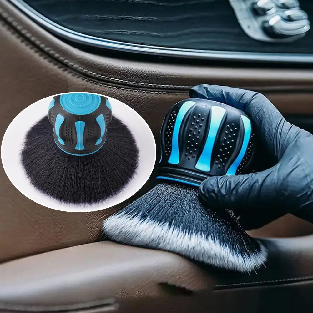 Car Detailing Brushes With Storage Rack Covers Soft Bristles Auto Interior Dust Cleaner Car Detail Brush Cleaning Detail Tool