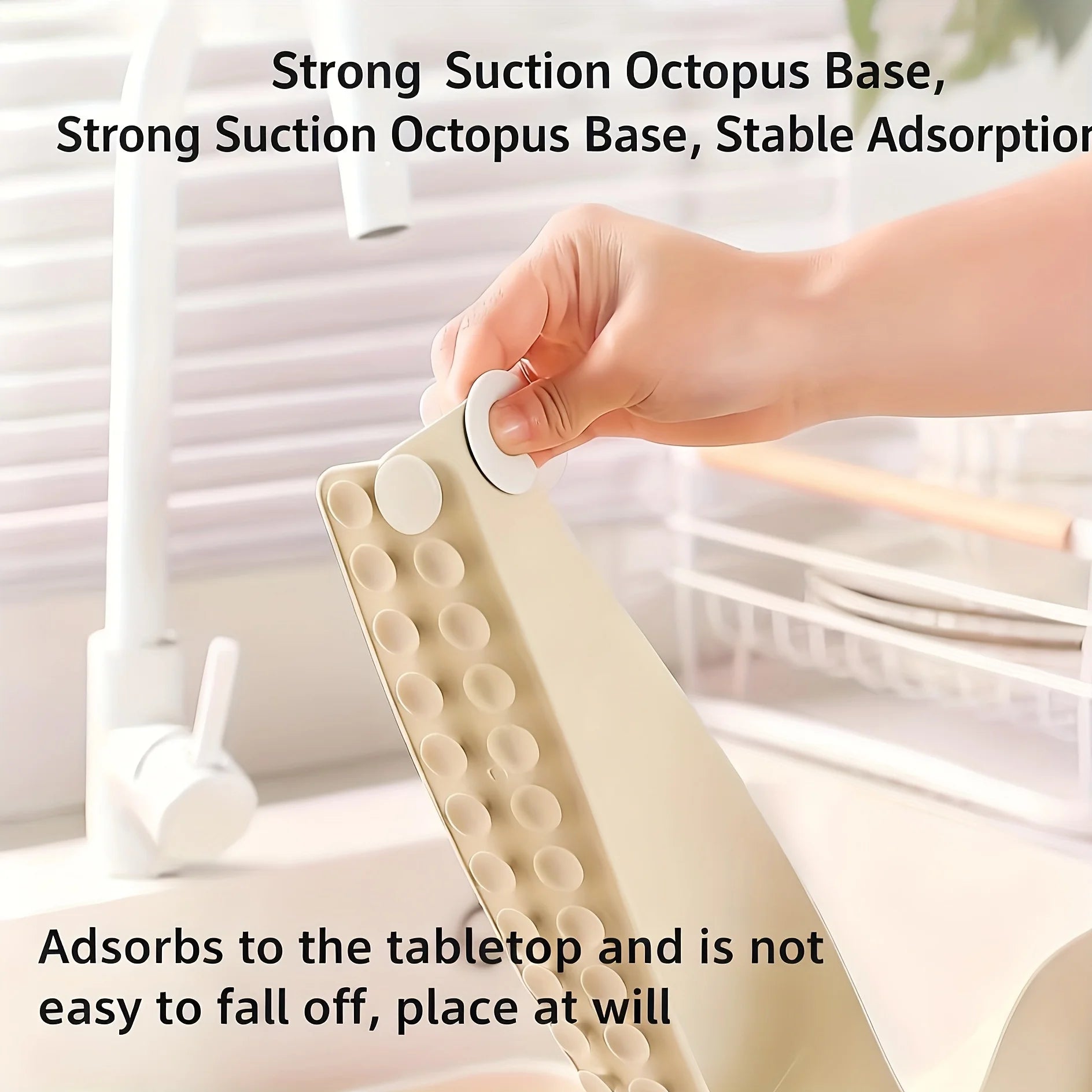Silicone Sink Splash Guard Strong Suction Slip Easy Clean Block Water Splas Protect Countertop Home Kitchen Restaurant Daily Use