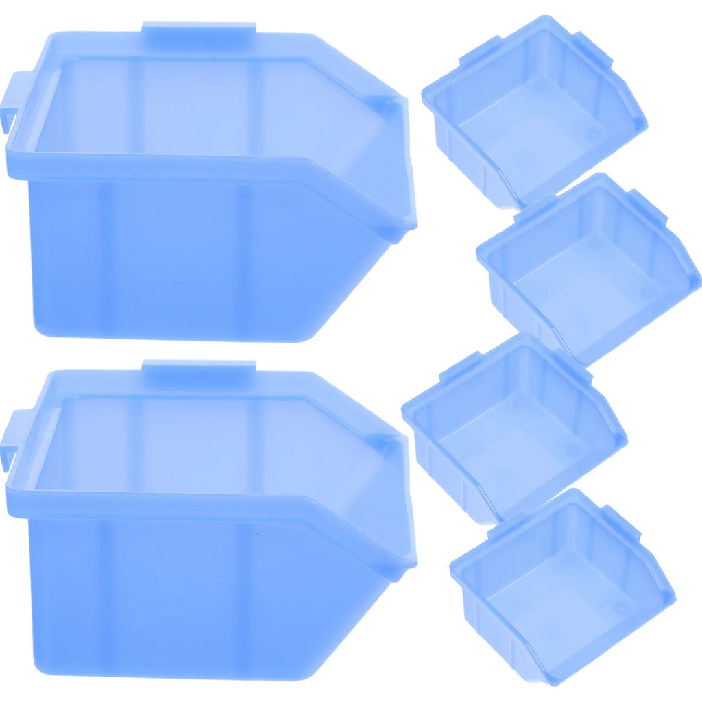 6Pcs Sturdy Plastic Parts Box for Workshop Tool Storage Home Office Organization Heavy Duty Component Storage Container Box