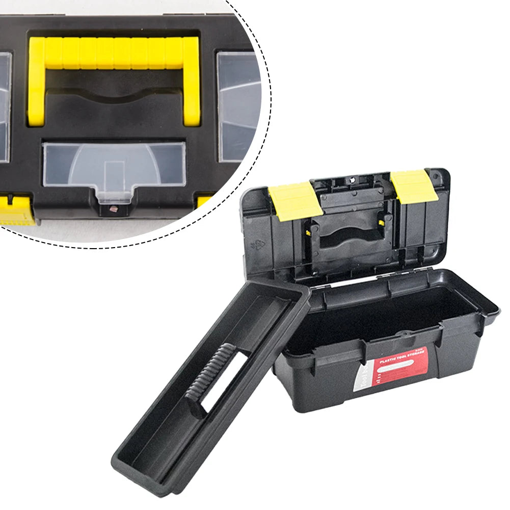 1pcs 10Inch Plastic Toolbox Two-Layer Case MultiFunctional Accessories Box Storage Solution Toolbox For Various Tools Components