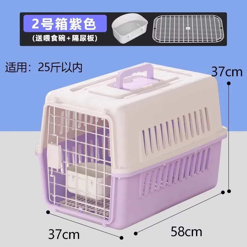 ‌Large Dog Crate for Air Travel - Pet Carrier with Wheels, Foldable Kennel for Golden Retriever, Airline Approved Portable Cage