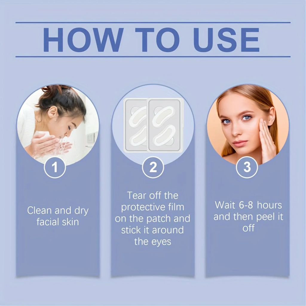 6/4/2 Tablets of Hyaluronic Acid Microneedle Eye Mask Containing Retinol, Suitable for Deep Hydration of the Eyes and Face