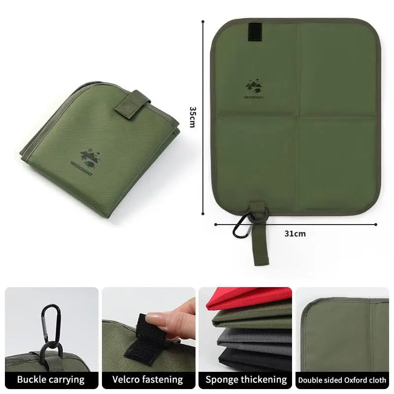 Foldable Waterproof Beach Cushion 600D Oxford Cloth Lightweight Outdoor Sitting Pad for Camping Hiking Picnic Travel