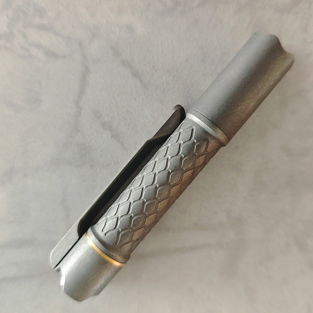 Loong -01 Titanium Stonewashed Mini EDC Flashlight AAA/10440 Battery(Battery Not Included)