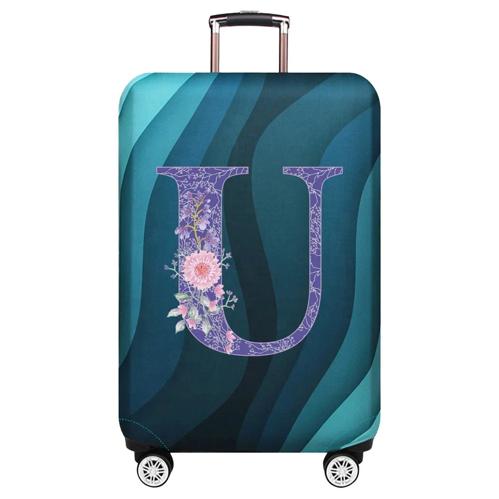 Luggage Covers 18-32inch Protector Travel Luggage Suitcase Protective Cover Stretch Dust Covers Print Purple Flower Series
