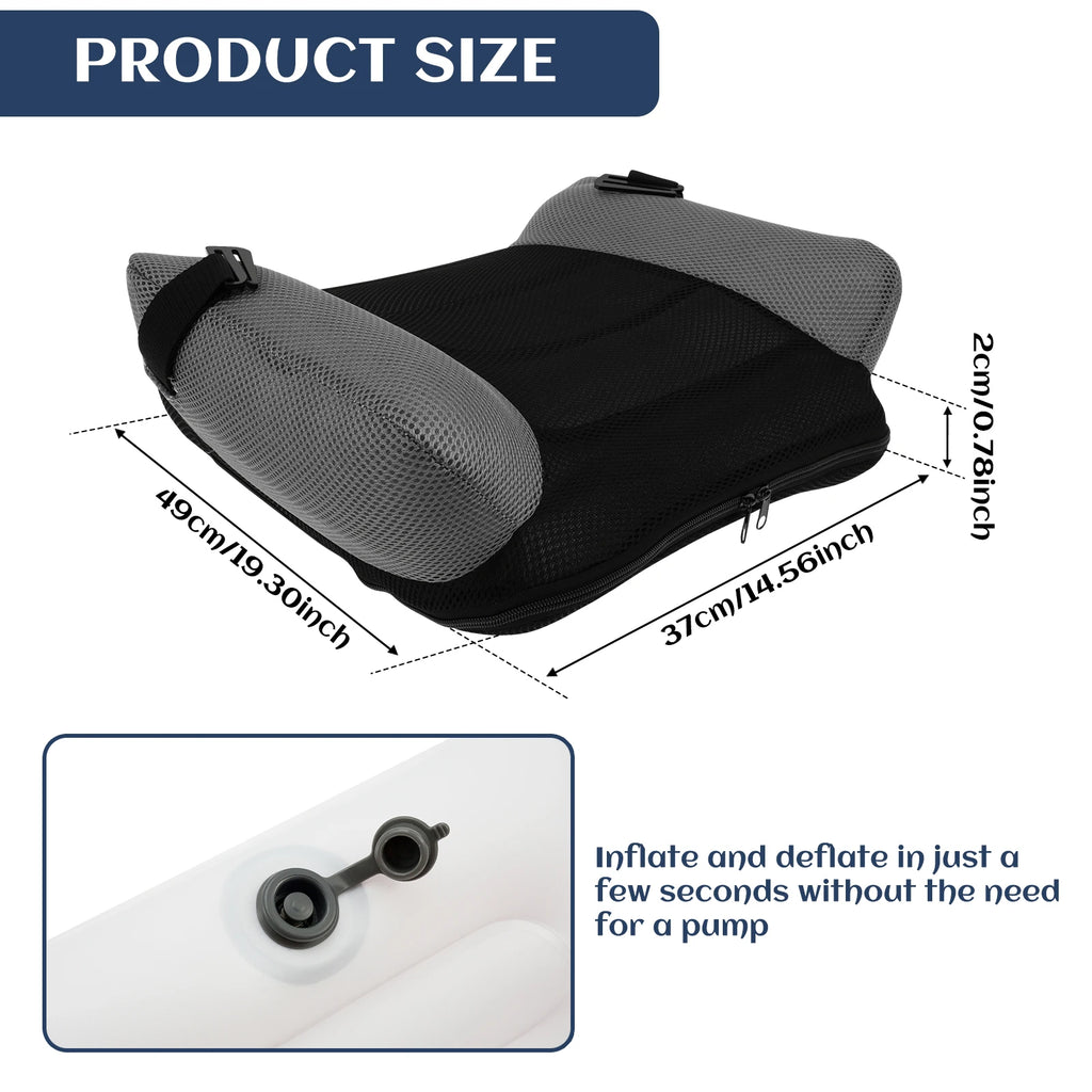 Inflatable Car Booster Seat Cushion PVC Travel Portable Booster Cushion with Storage Bag for Kids Comfort and Safety Travel