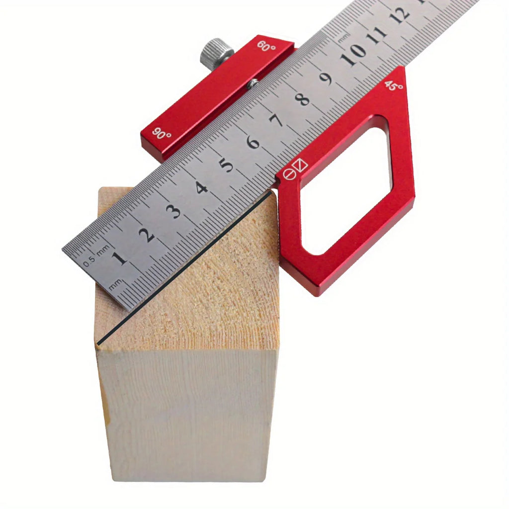 Steel Center Finder Positioning Block 45/60/90 Degree Angle Scriber Gauge Woodworking Multi-angle Marking Measuring Tool
