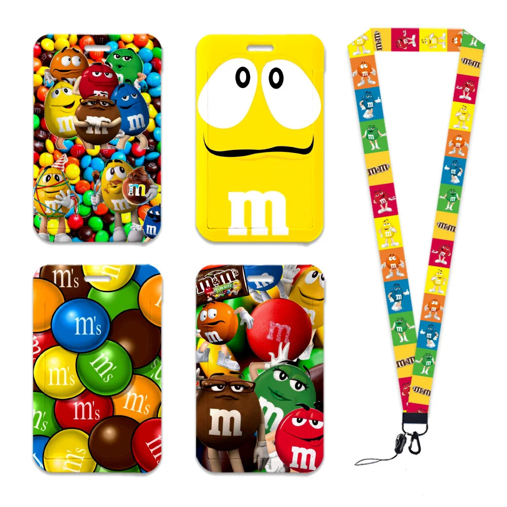 New Candy Design Lanyard Keychain ID Bus Card Cover Student Badge Holder Pass Hang Rope Lariat Gifts Keys Straps Accessories