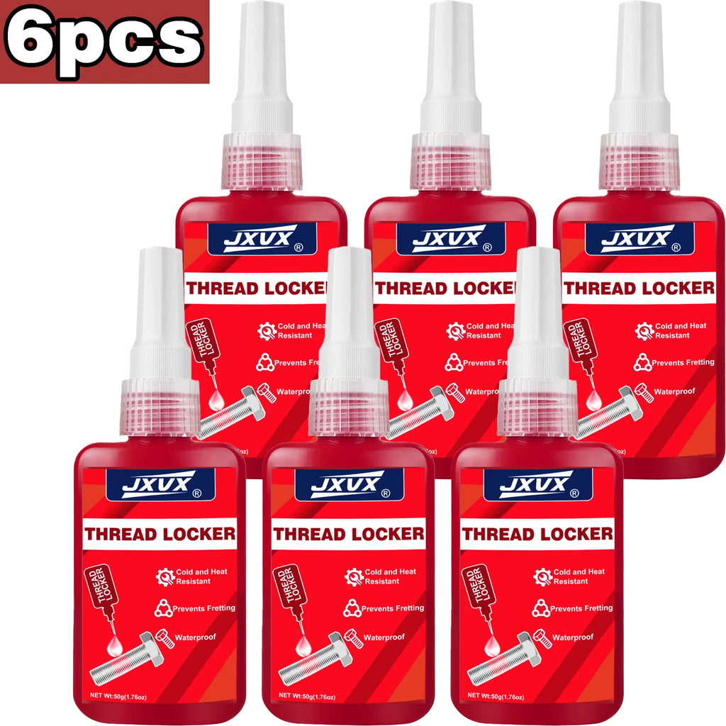 50mlRed Thread Locking Agent - a detachable metal thread locking adhesive used on nuts, bolts and fasteners to prevent loosening