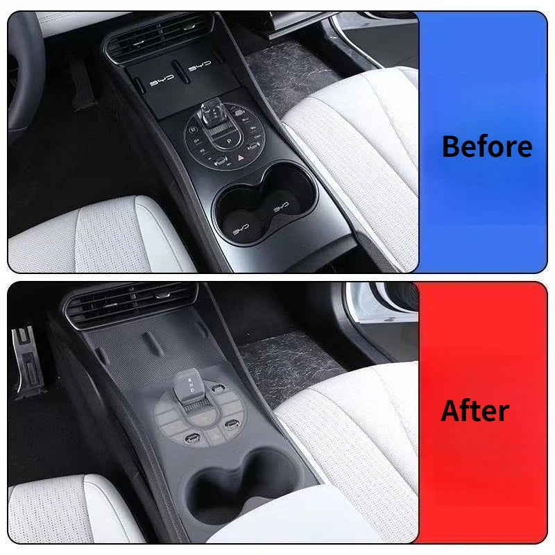 For BYD Seal 05 DM-i 2025 Electric Car Console Integration Silicone Mat Wireless Charging Gear Shift Cup Holder Protector Pad