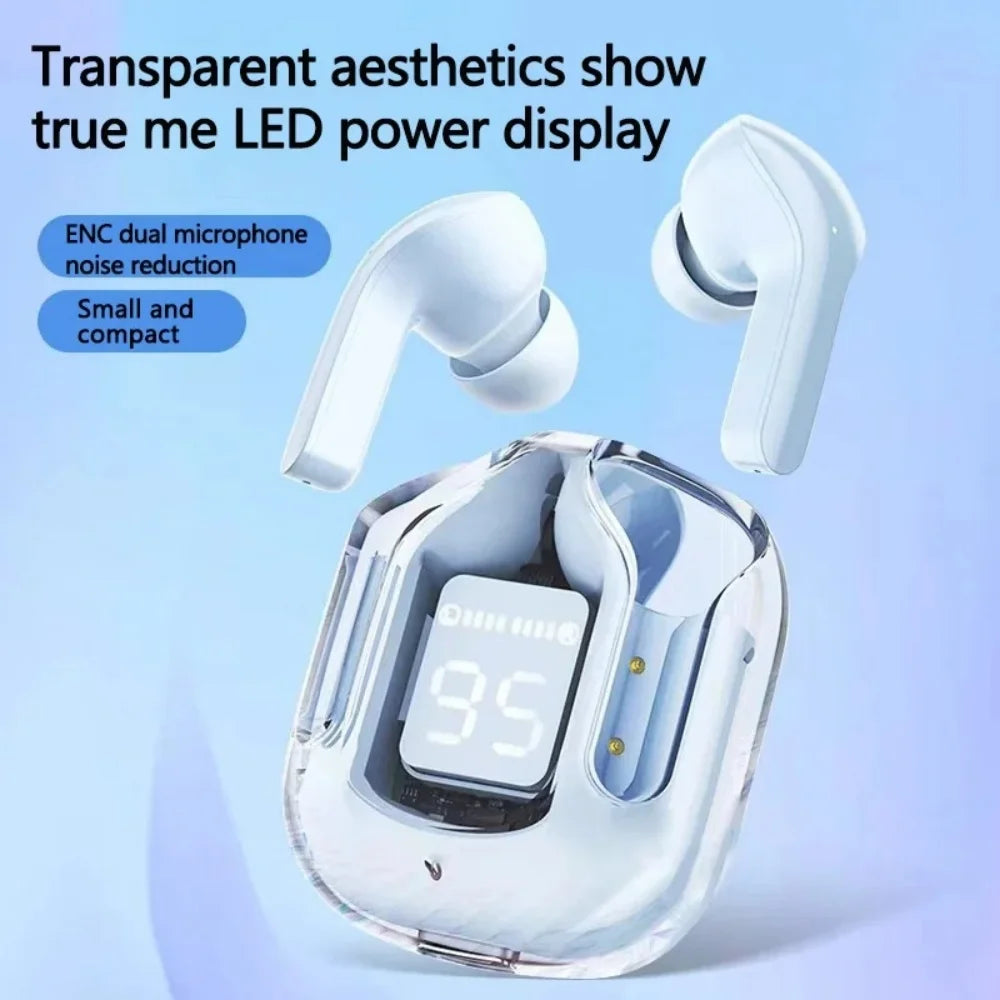 True Wireless Bluetooth Headset Transparent Design with LED Digital Display Stereo Sound TWS Earphones for Sports Working-Air 31
