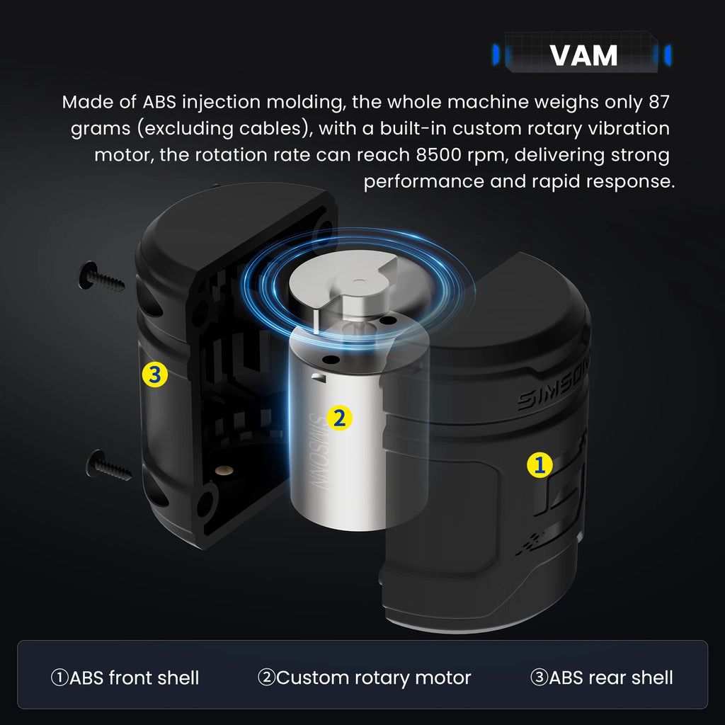 SIMSONN VAM and VAM Pro Linear Motor Vibration Feedback Haptic Reactor for the Pro X Ultra or Plus X Pedals (No Control Box)
