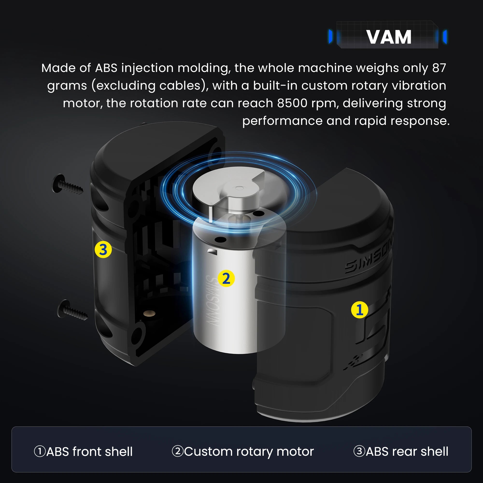 SIMSONN VAM and VAM Pro Haptic Linear Motor Vibration Feedback Module for the Pro X Ultra and Plus X Pedals