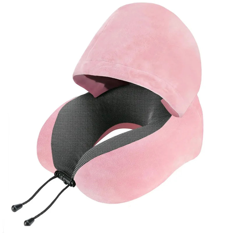 Memory Foam U-shaped Neck Pillow Neck Cushion Soft Neckrest Pad Portable Travel Pillow Cervical Healthcare Massage Neck Pillow